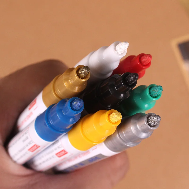  8 Colors Metallic Color Painting Marker Pens Set For Gift Card Making DIY Photo Album Scrapbooking  - 32815371367