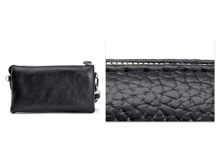 Porte-monnaie pochette en cuir véritable