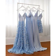 Сексуальные длинные платья подружки невесты с глубоким вырезом, завышенная линия талии, с разрезом по бокам, эластичные шелковые, как атласные пляжные платья для выпускного бала в стиле бохо