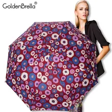 Зонт с цветочным узором от дождя для женщин, модный автоматический складной компактный светильник для путешествий, креативный разноцветный зонт для женщин