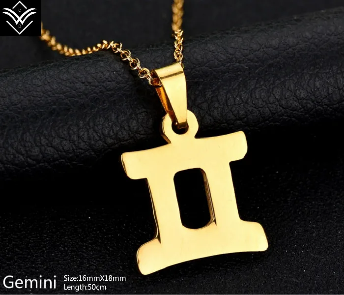 

Fashion 12 Constellation Gemini Female Necklace Pendant Hot Sale