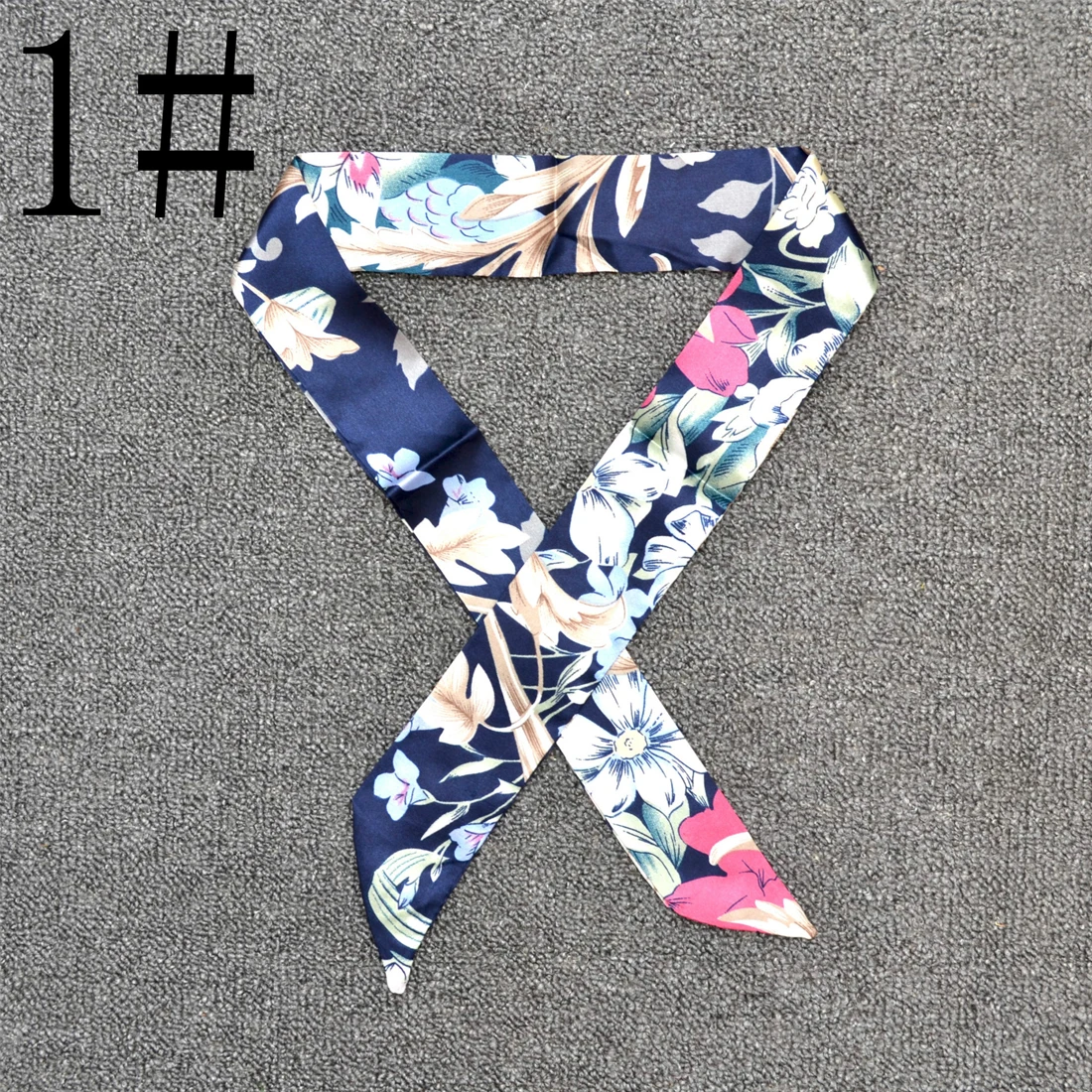 New Women Scarf Bag Handle Decorate Ribbon Scarf Dand Emulation Silk