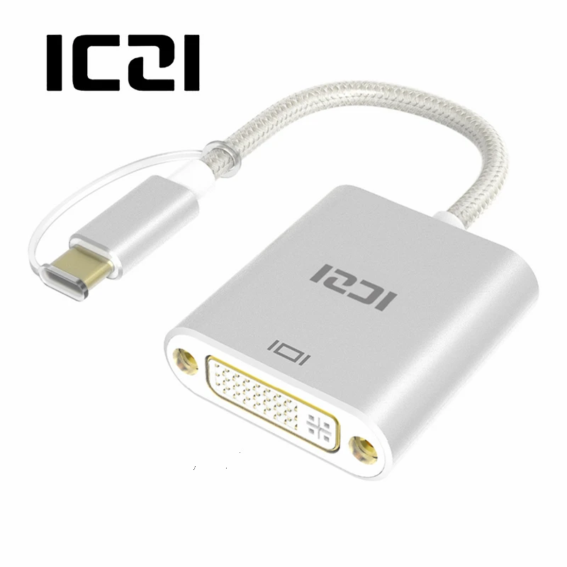 

ICZI Thunderbolt 3 Port USB C Type C to DVI 1080P Monitor Adapter Aluminum Body for MacBook (USB 3.1 & type 3 Port Compatible)