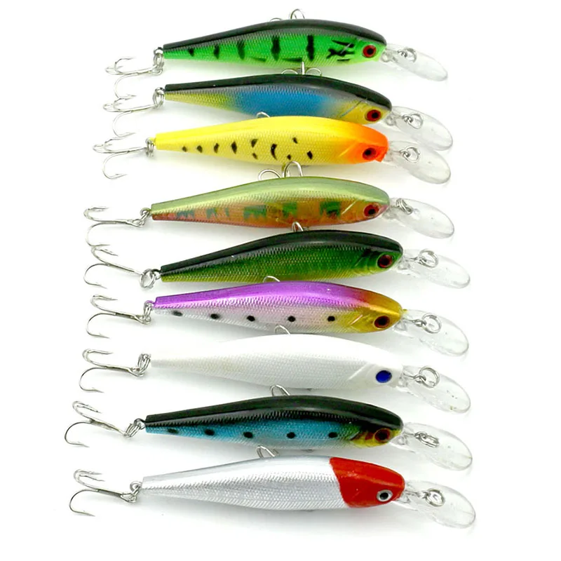 Iscas de Pesca Equipamentos de Pesca Minnow Rígido Wobbler Pike Carp Bass Truta Poleiro Bagre 90 Pcs 10 cm 9.6g