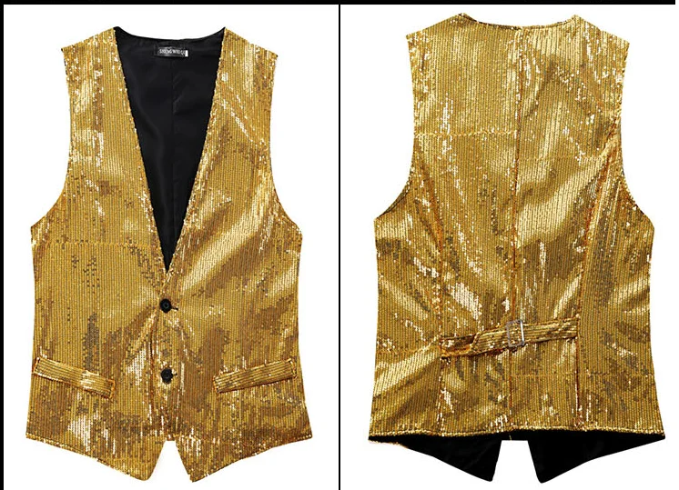 Free ship mens golden/silver/red/blue/black sequined vest stage performance dance vest Free ship mens golden/silver/red/blue/black sequined vest stage performance dance vest