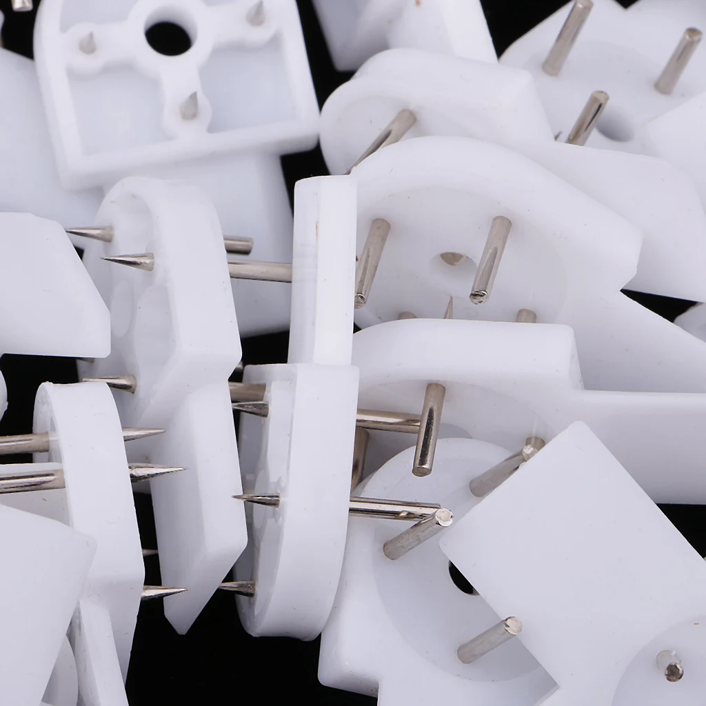 50PCS White Plastic Invisible Hard Wall Mount Photo Picture Frame Nail Hook Hanger Hard Picture Frame Wall Hooks 34x19mm
