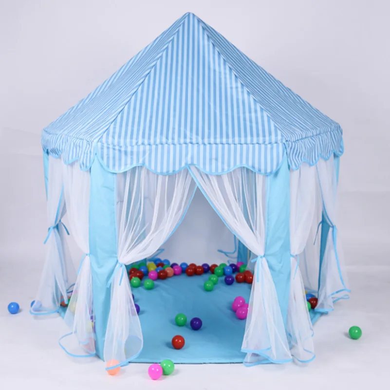 six angle tent -assemble-3-blue