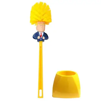 

Funny Toilet Supplies Bathroom Cleaning Tools WC Borstel Donald Trump Toilet Brush Base Home Hotel Bathroom Cleaning Accessories