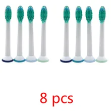 8 шт HX6014 насадки зубных щеток для PHILIPS Sonicare FlexCare Бриллиант Чистой HX6064 HX6930 HX9340 HX6950 HX6710 HX9140 HX6530
