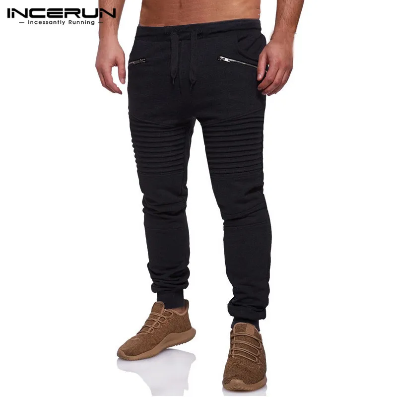 INCERUN Men Sweatpants Skinny Pants Fitness Gyms Workouts Joggers ...