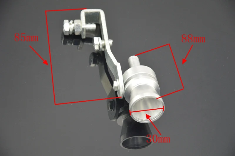Universal Aluminum Exhaust Muffler Pipe Turbo Sound Fake Blow-off BOV Simulator Whistle S M L XL