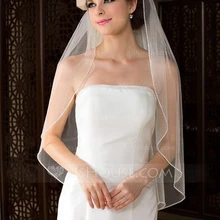 Свадебная вуаль белого цвета/цвета слоновой кости, короткая свадебная вуаль, фата невесты с бисером, свадебные аксессуары, Veu De Noiva MD3576