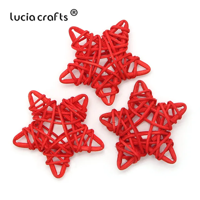 Lucia crafts 5 шт/10 шт 6 см ротанговый шар Сепак такрау Рождество/День рождения Свадебная вечеринка орнамент DIY подарки Декор поставки M0701 - Цвет: C1 Red  5pcs