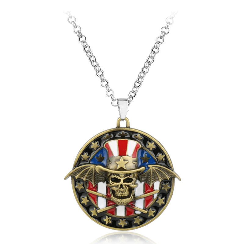

Music Band A7X Avenged Sevenfold Metal Necklace Alloy Charm Pendant Necklace Cosplay Accessories Jewelry for Gift-30