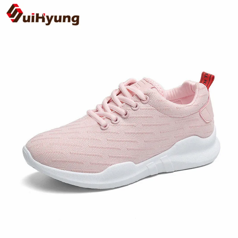 

Suihyung Summer Casual Shoes New Breathable Mesh Women Sneakers Flat Platform Lace-Up Flats 3 Colors Zapatos de mujer chaussures