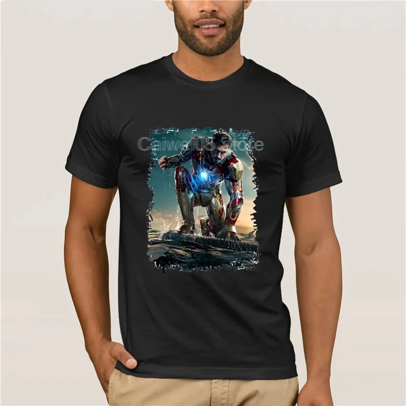 

Men's Fun T-shirt Moe Cerf IRON MAN hombres camiseta Capit n Am rica guerra Civil Tee 3D impreso camisetas round man's T-shirt