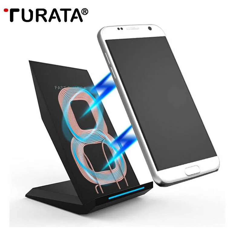 

TURATA Wireless Charger For Samsung S8/S8 Plus 5V/2A QI Fast Charger For Galaxy S7 Edge Note 8 Quick Charge Stand For Nexus 5 6