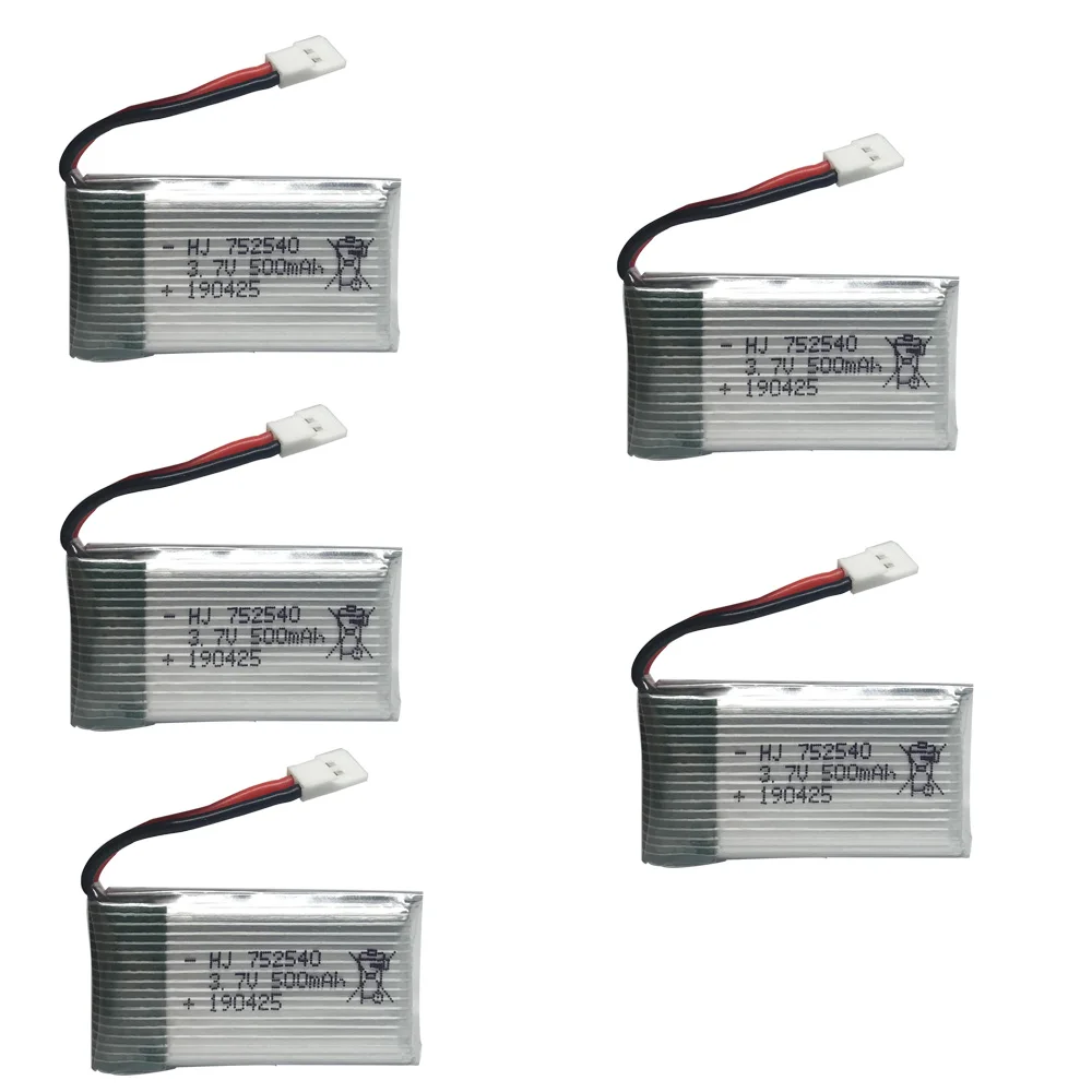 Литий полимерный аккумулятор для Syma X5C X5SW M68 Cheerson CX 30 H5C Tianke 3 7 в 500 мАч 752540