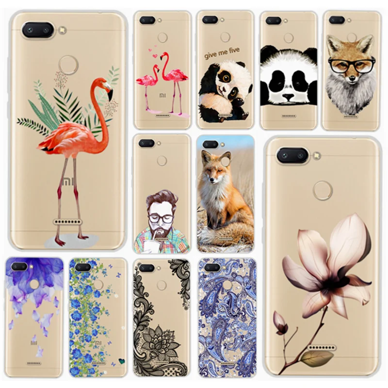 

Redmi6 Case For Xiaomi Redmi 6 Cover 5.45 inch Transparent Painted Silicon TPU Phone Capa Redmi 6 Global Version 32gb 64gb ky304