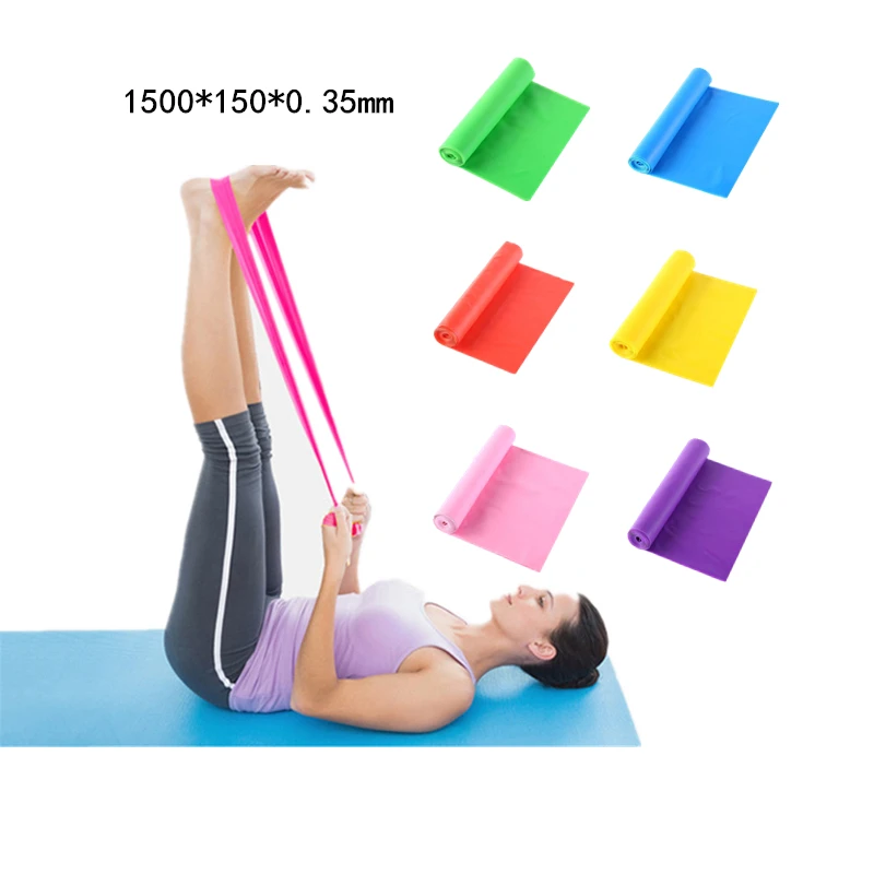 

150cm Yoga workout Resistance Band Natural fitness band Health Elastic Exercise Body Latex Stretch sport Pull Strap