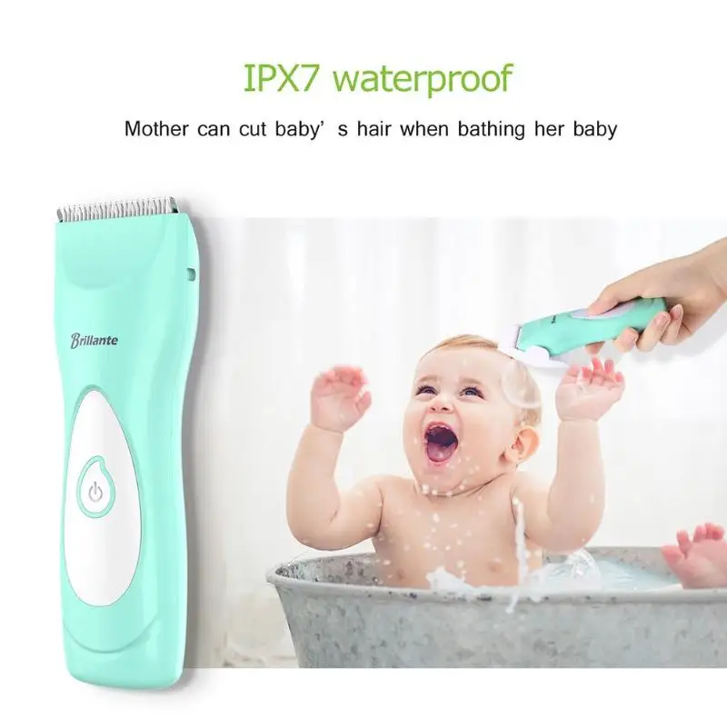 Electric Baby Hair Clipper Kids USB Chargeable Waterproof Hair Trimmer Kits