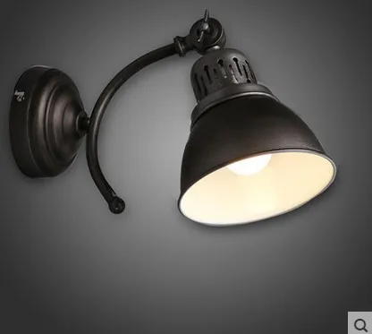 

Loft Style LED Vintage Industrial Wall Lamp With Black Shade Wall Sconce,Led Wall light Arandela De Pared
