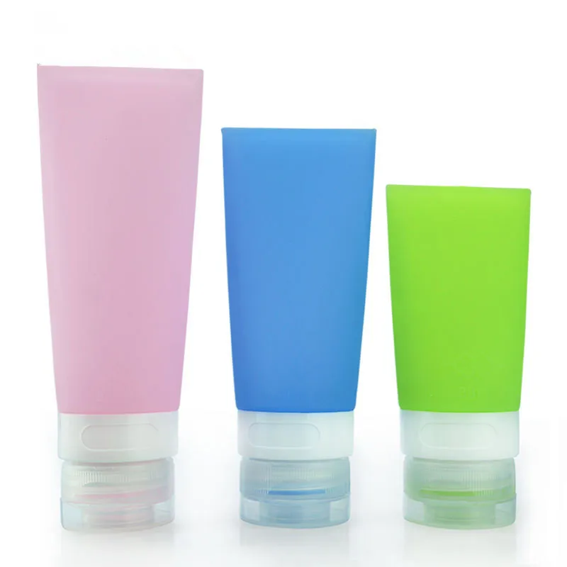 1Pc Travel Refillable Bottles Container Shampoo Silicone Lotion Gel