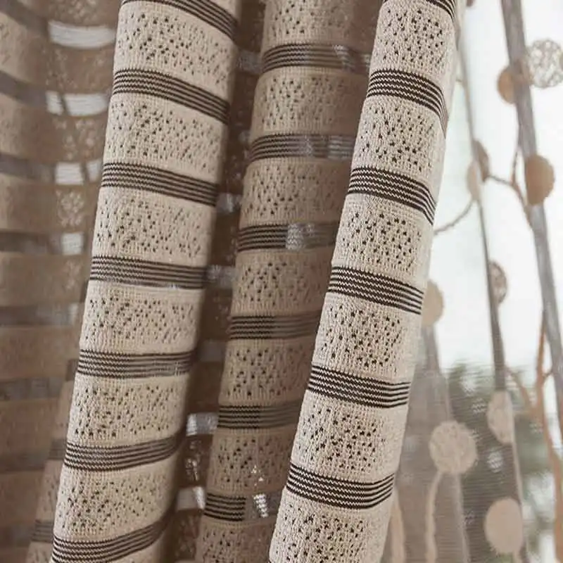 Tree-leaf-Gray-Stripe-Curtain8