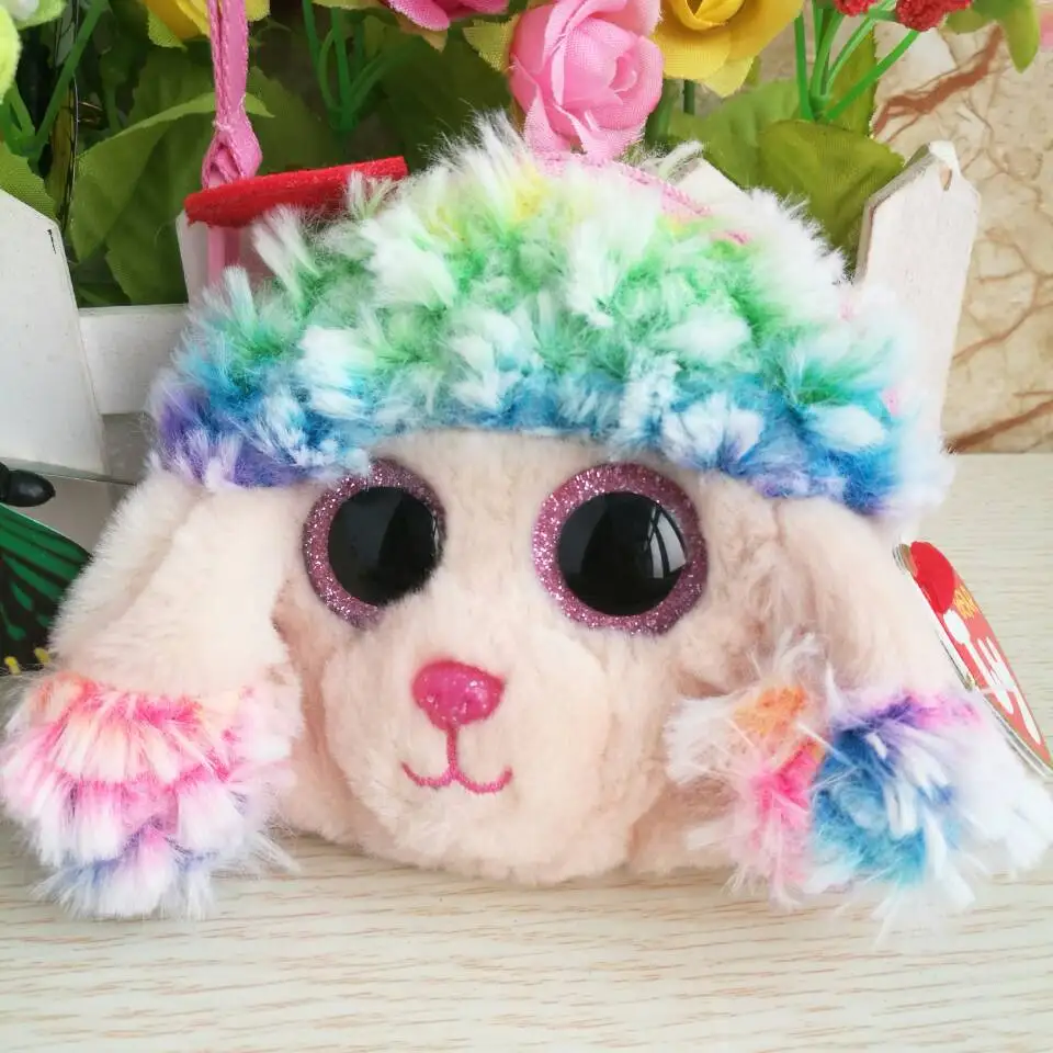 rainbow wristlet dog 5inch wallet Coin Purse TY GEAR Plush Toys Stuffed animals KIDS TOYS