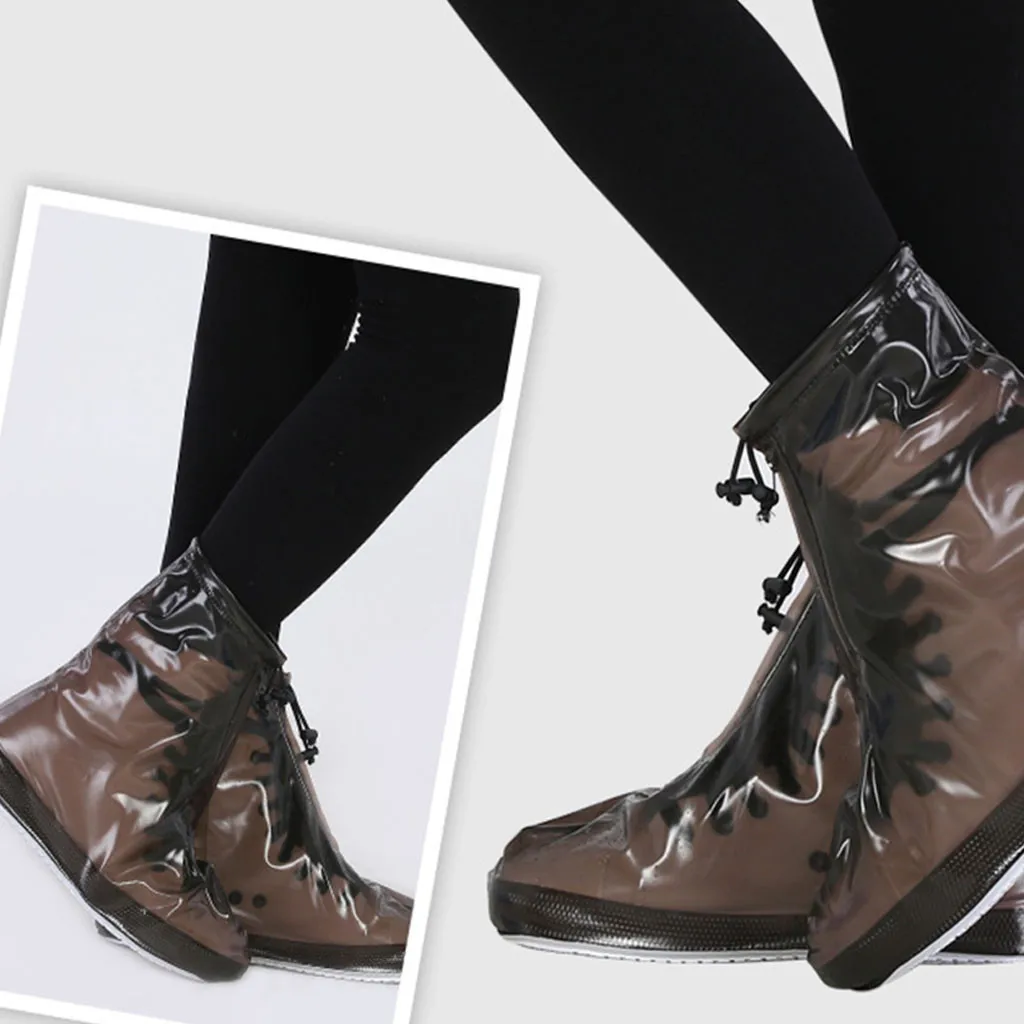 1 пара водонепроницаемых защитных ботинок крышка ботинок унисекс пряжки дождевые Чехлы для обуви высокие противоскользящие утолщенные обувь для защиты от дождя s чехлы