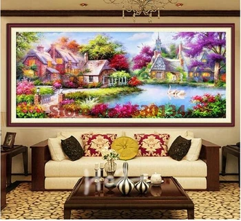 

5D DIY Diamond Embroidery Dream house garden landscape Diamond Painting Cross Stitch Mosaic Pattern Full Rhinestone Home Decor