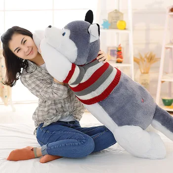 

Husky Siberian Plush Toy Stuffed Animal Doll Pillow Cute Figure Gift 170cm (WITHOUT STUFFED)