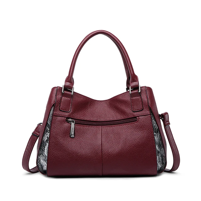 ZOOLER top genuine leather bags elegant Handbags women luxury brand bag Cow leather women tote bag 2020 designer Bags purse#h105