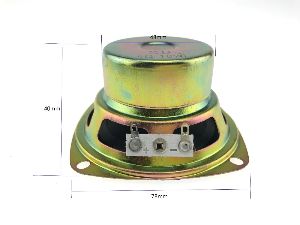 2 шт./лот динамик 10 Вт 4R 4 Ом/10 Вт 3 дюйма/77 мм с поролоновой боковой динамик