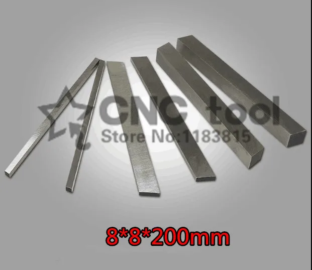

2pcs HRC60 8*8*200mm High-speed steel Sharp steel STEEL BILLETS blade Flat HSS Turning tool DIY knife material, Lathe tool