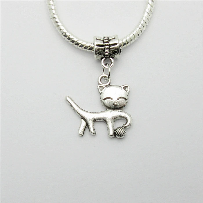 

Wholesale lots 25pcs fit Pandora charms bracelet DIY pendant beads dangle Cat charm pendants for jewelry making