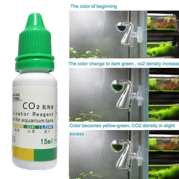 

15ml Lightweight Fish Tank Indicator Solution Small Size Portable Living Condition Aquarium Drop Bottled Liquid Test CO2