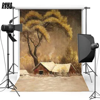 

DAWNKNOW Drawing Scenic Vinyl Photography Background For Country New Fabric Polyester Backdrop For Personal Photo Studio S1738