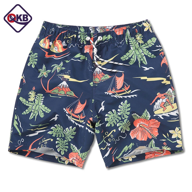 

QIKERBONG Men's Beach Shorts Board Boxer Trunks Shorts Quick Drying Boardshorts Fashion Men Sweatpants