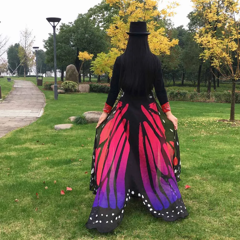 

Soft Fabric Butterfly Wings Shawl Fairy beautiful Ladies Nymph Pixie Costume Accessory stage performance ropa mujer verano
