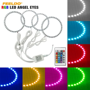 

FEELDO 1set Auto Remote Control RGB LED 4pcs Angel Eyes Rings Headlight For BMW E92 DRL