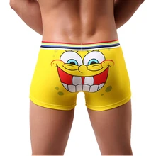 3 шт./лот,, боксеры, мужское сексуальное хлопковое нижнее белье, с мультяшным рисунком утки, Hombre, мышь, трусы для мальчика, Супермен, кошка, нижнее белье, мужские трусы