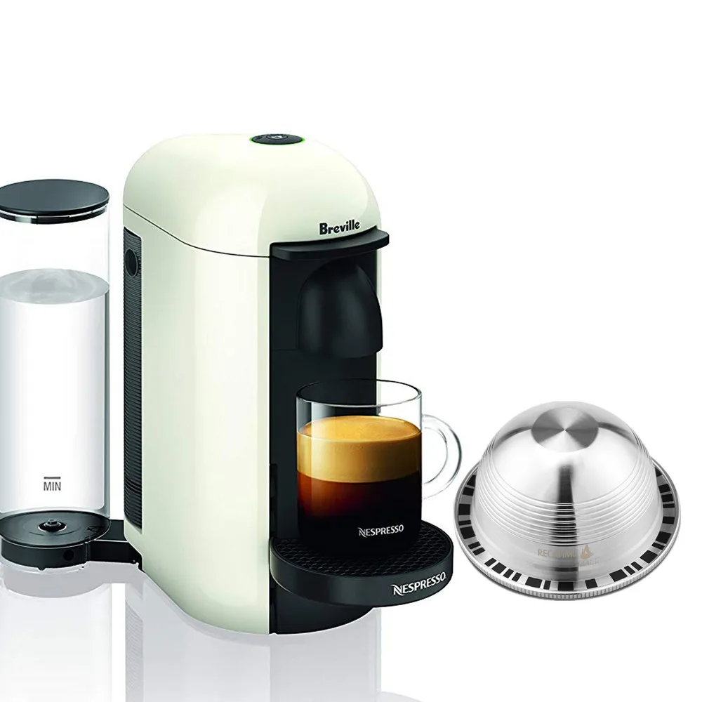 

For Nespresso Vertuoline Plus & Delonghi ENV150 Refillable Reusable Stainless Steel Coffee Filters Coffee Capsule Pod