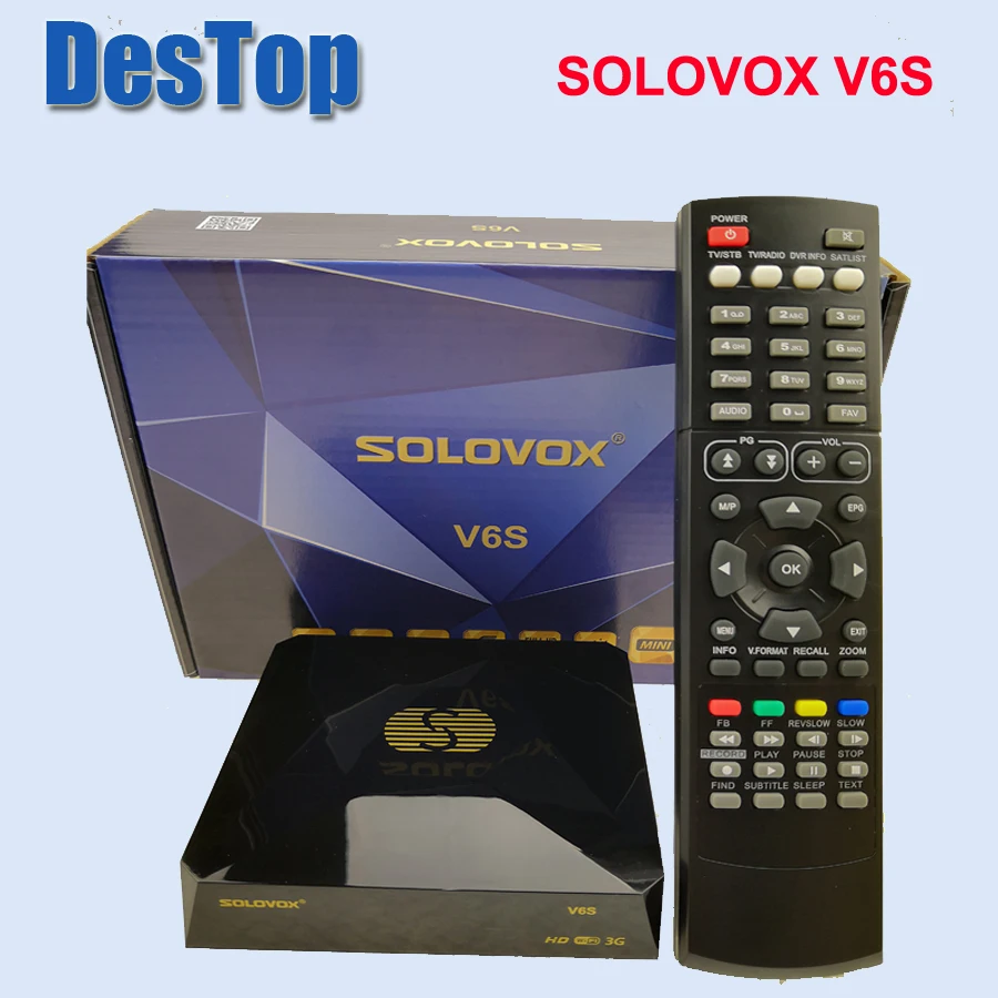 Подлинная SOLOVOX V6S 1 шт. Мини V6S спутниковый ресивер Поддержка 2 USB веб-ТВ Карта обмен Youporn usb wifi опция