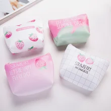 1 шт. Горячая свежий стиль клубника в летний день Монета складские принадлежности хранения Органайзер сумка студенческий призовый держатель для карт