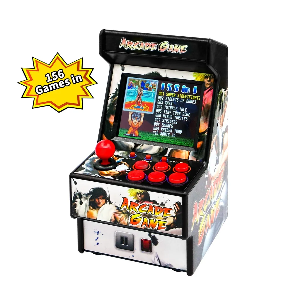 

NEW Retro Mini Arcade Handheld Game Console 2.8" 16 Bit Game Player Built-in 156 Classic Games For Kids Gift Toy