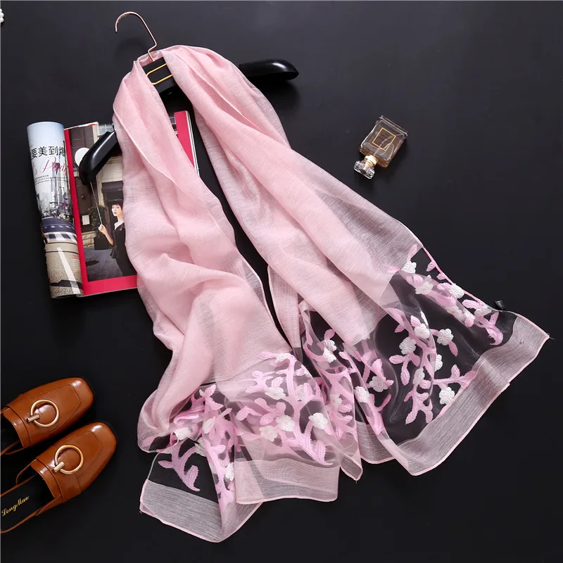 Дизайнерский брендовый женский шарф, модный весенне-летний шелковый шарф, женские шали и палантины из пашмины