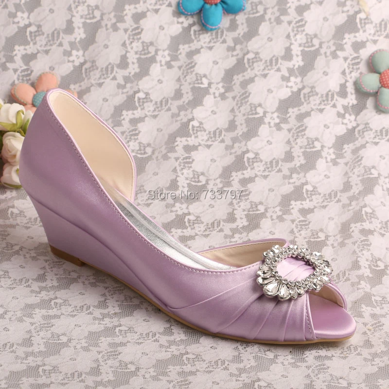 lavender wedge shoes
