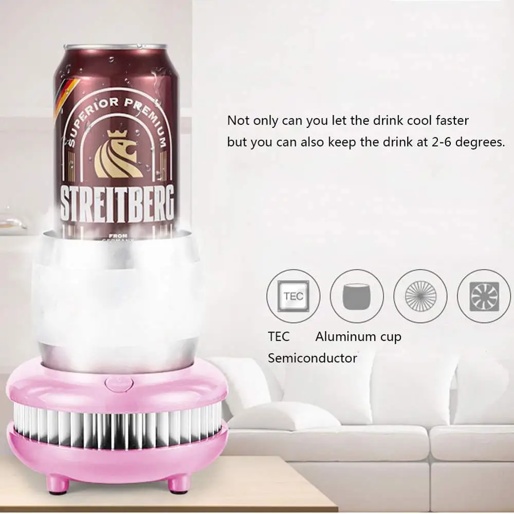 

Mini Fridge Freezable Drink Cooler Refrigerator Freezable Quick Cooler Cup Portablefor Coca Cola Ice Cream Beer