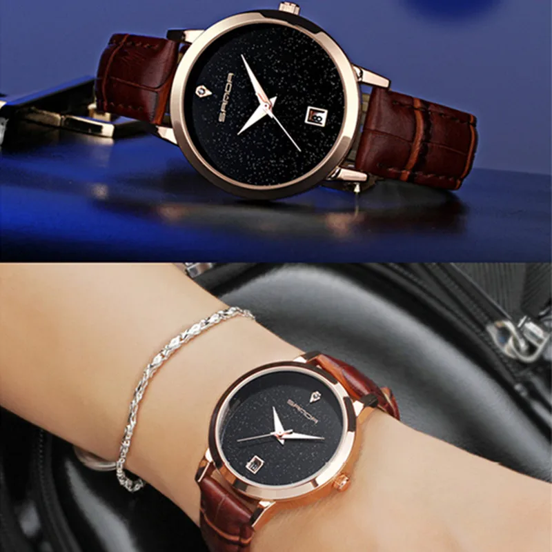 SANDA 2018 модные часы женские роскошные брендовые кварцевые Relogio Feminino Montre Femme|montre
